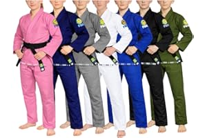 FUJI BJJ Gi for Kids - Brazilian Pride Special Edition Jiu Jitsu Uniform with White Belt