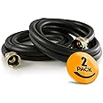 K&J Premium 6ft Washing Machine Hoses Burst Proof - Hot and Cold Water Supply Hoses for Washing Machines (Rubber)
