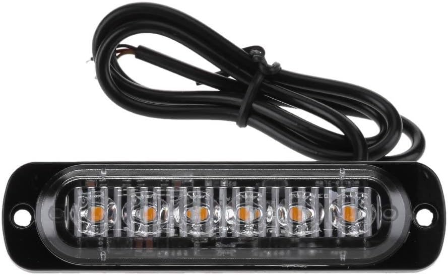 starnearby 12-24V 6 LED Slim Flash Light Bar Car Vehicle Emergency Warning Strobe Lamp