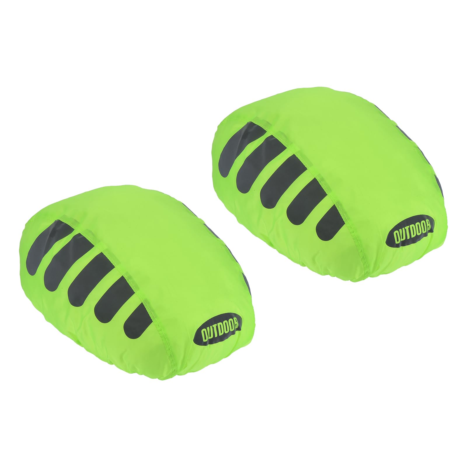 PATIKIL Cycling Bicycle Helmet Cover, 2 Pack Motorcycle Helmet Rain Covers Ride Gear Helmet Cover with Reflective Strip for Road Cycling, Green
