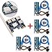 Ubit 4 in 1 PCI-E Riser Adapter Board + 6 PIN 16x to 1x Powered Riser Adapter Card w/ 60cm USB 3.0 Extension Cable & 6-Pin PCI-E to SATA Power Cable - GPU Riser Adapter - Ethereum Mining ETH