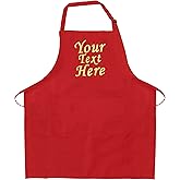 Custom Personalized Apron for Adults, Men, Women, Grill, Kitchen - Add any Name or Text