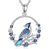 Animal Necklace 925 Sterling Silver Cat/Panda/Koala/Horse/Phoenix/Owl/Hummingbird/Schnauzer/Blue Jay/Penguin/Pug/Necklaces Pendant Jewelry Gifts For Women Female Lover