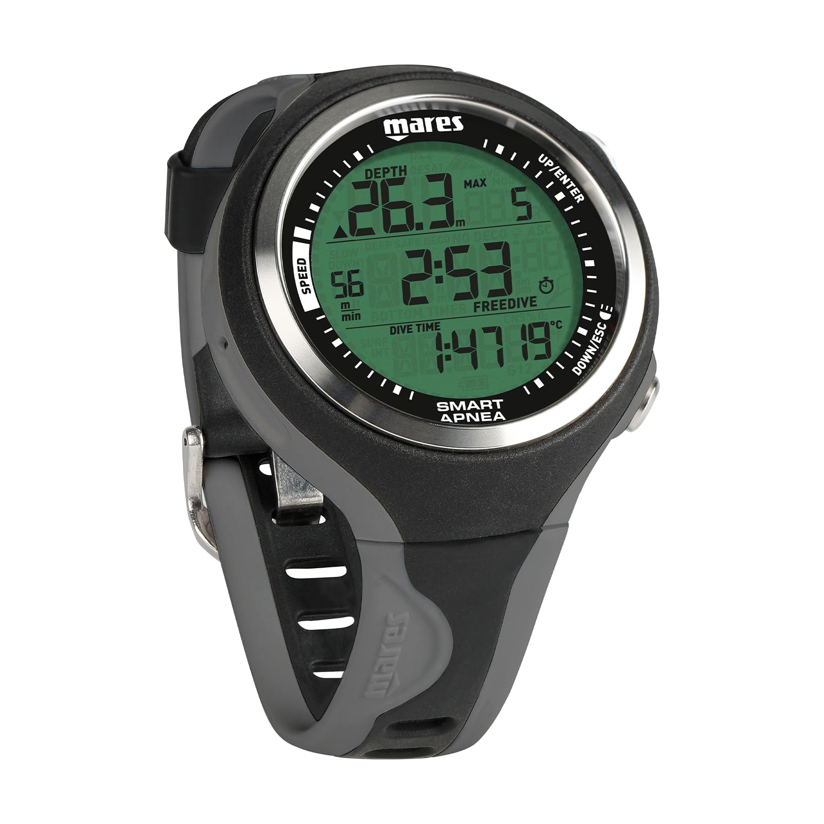 Mares Smart Apnea Diving Computer - Black/Black, One Size BKGR