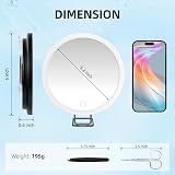 Hmggoofa 30X Magnifying Mirror with Lights 6 inch W/ 3 Suction Cups & Stand view 4