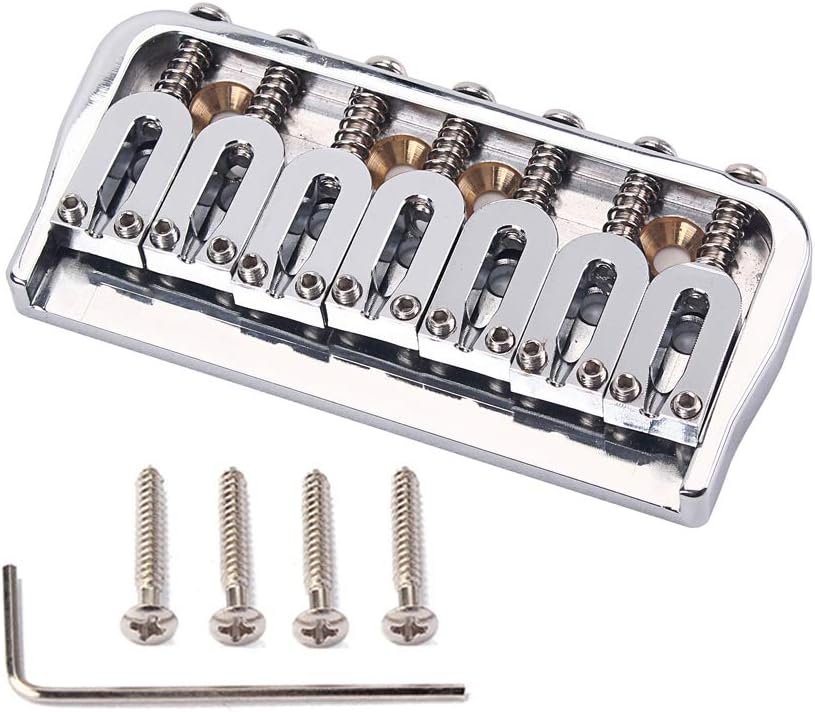 Alnicov 7 String Electric Guitar Brass Bridge for Electric Guitar Parts