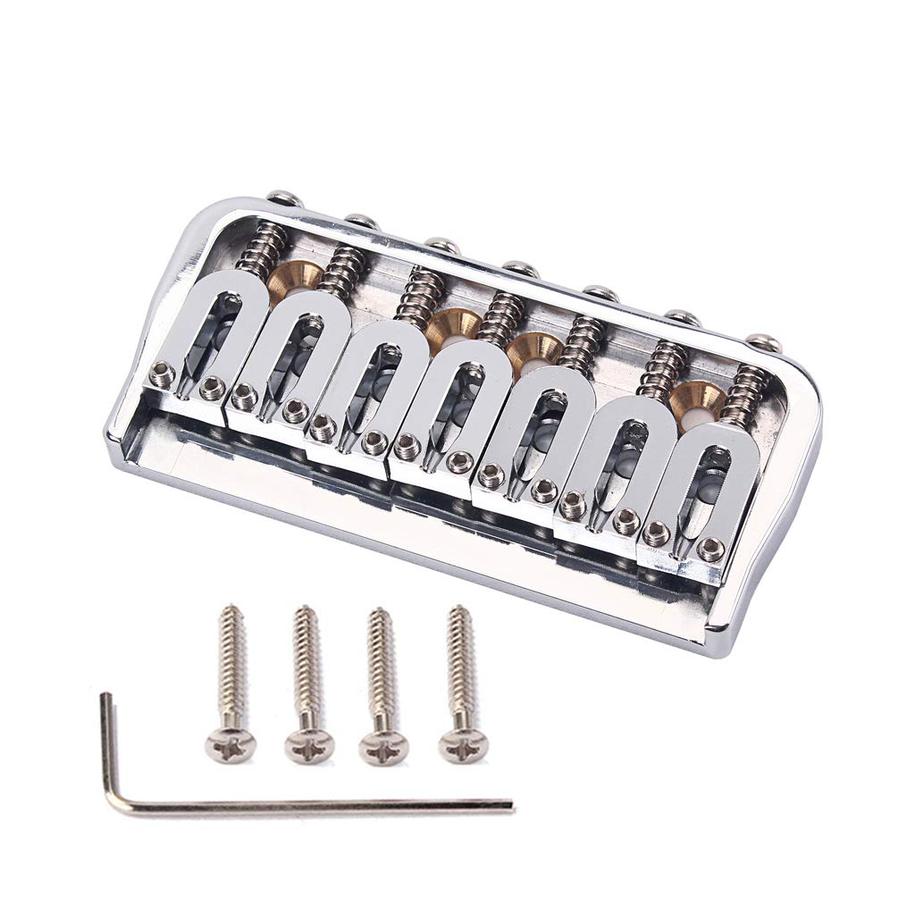 Alnicov 7 String Electric Guitar Brass Bridge for Electric Guitar Parts