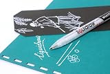 Liquidraw White Gel Pen 0.8 mm Fine Point for Artists - Highlight, Draw, Write view 4