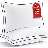 Premium Pillows Standard Size Set of 2, Fluffy and Supportive 7D Down Alternative Bed Pillow, Luxury Soft Hotel Quality Gusseted Pillow for Side Back Stomach Sleeper,Relief Neck Head and Shoulder Pain