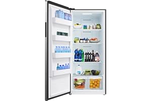 SMETA 21 Cu. Ft Upright Freezer Stand Up, Convertible Stainless Steel All Refrigerator, Frost Free Deep Tall Freezers Freezerless Refrigerator for Garage, Kitchen, Home, Office