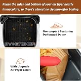 BYKITCHEN Air Fryer Liners Square 7.9 Inch 50pcs Unbleached Greaseproof view 5