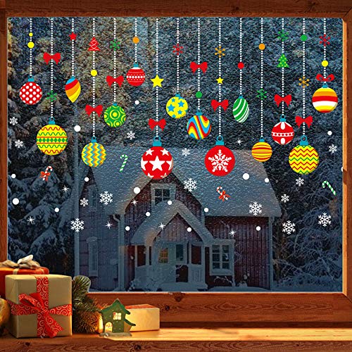 image for hatisan Christmas Window Stickers, Christmas Window Decals Wall Sticke
