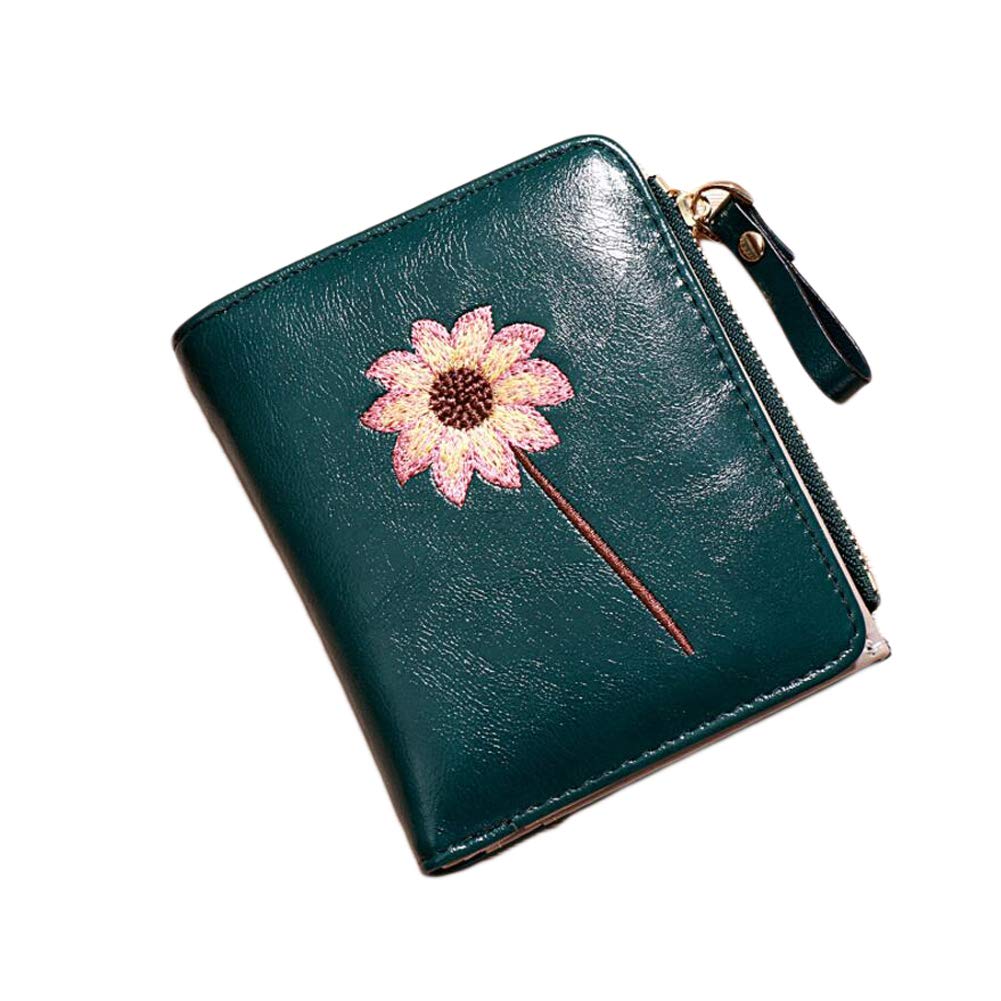 Oyccen Lovely Women's Wallet with Zipper Pocket Ladies Small Coin Purse Girls Short Card Holders