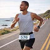 VeloChampion Lightweight Running Belt Black L/XL No Pins Race Number Holder view 2
