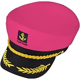 GLECTG Hot Pink Captain Hat-Sailor Hat for Men &amp; Women | Yacht Rock Captain hat for Nautical Theme Parties, Halloween Costume，Sailor &amp; Boat