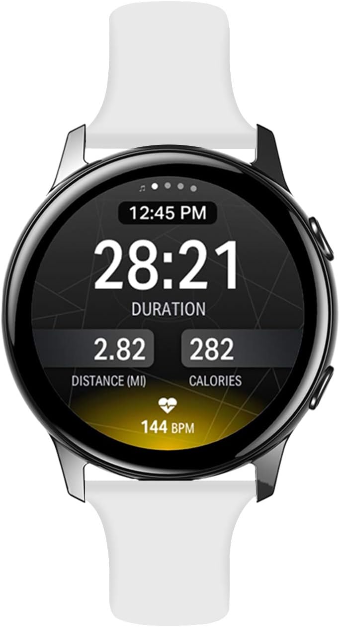 Sport Bands Compatible with Samsung Galaxy Watch 3 41mm Galaxy Active 40mm & Galaxy Watch Active 2, 20mm Silicone Band Narrow Wristband for Samsung Galaxy Smartwatch 3 41mm, Women Men Small Black, White