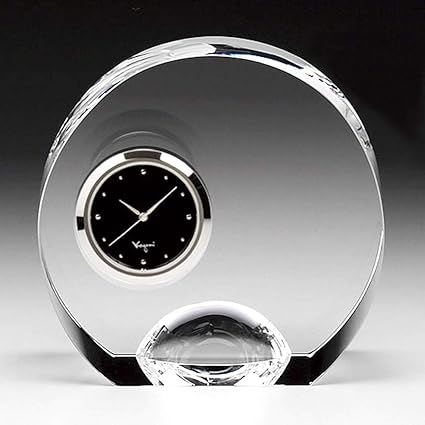 Amazon Co Jp カガミクリスタル ガラス クロック 時計 Q425 名入れ メッセージ 名前入り ホーム キッチン