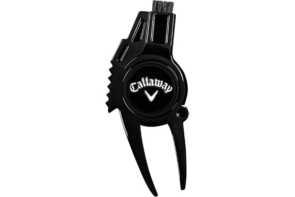 Callaway 4-in-1 Golf Divot Repair Tool, Black Chrome