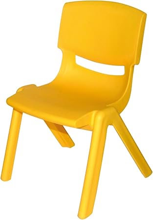 Bieco 04000001 - Kinderstuhl aus Kunststoff, stapelbar, ca. 53 x 33 x 28 cm gelb