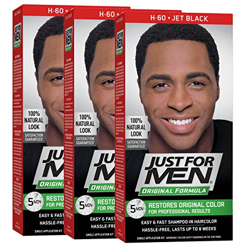 Just For Men Original Formula Men's Hair Color, Jet Black (Pack of 3)