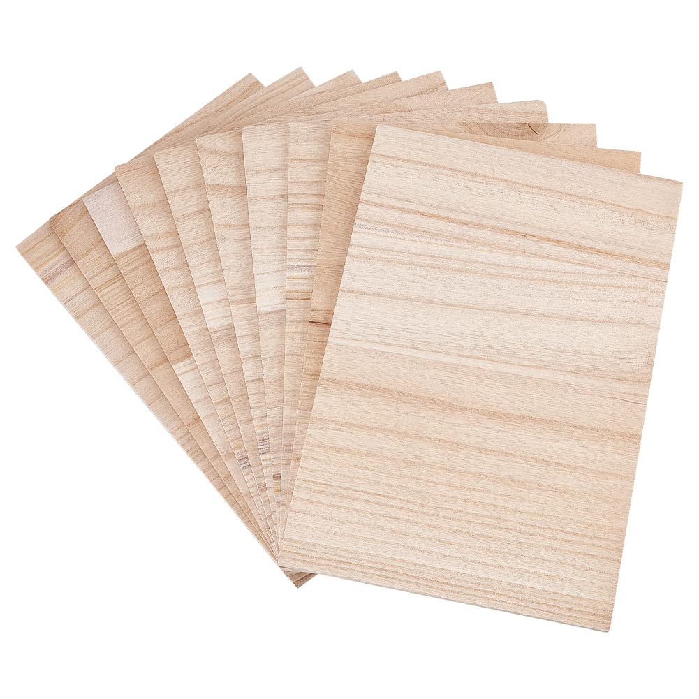 OLYCRAFT 10Sheets Taekwondo Breaking Boards 4~5mm Wooden Karate Breaking Boards Punching Wood Boards Wooden Kick Board Training Accessory for Karate Practice Performing 296x200mm