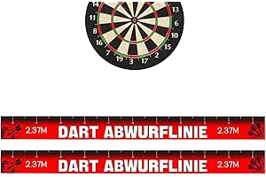Dart Line Floor Sticker | 2-Piece Toe Line Marker Sticker for Dart Game | Waterproof Tape Game Accessories for Home Bar Offic