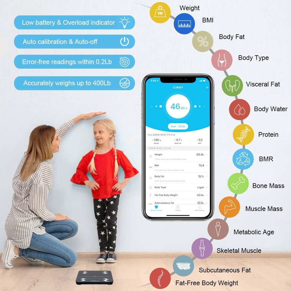 LOFTILLA Smart Weight Scale with Body Fat, Digital Scale with WiFi and Bluetooth: Health & Personal Care