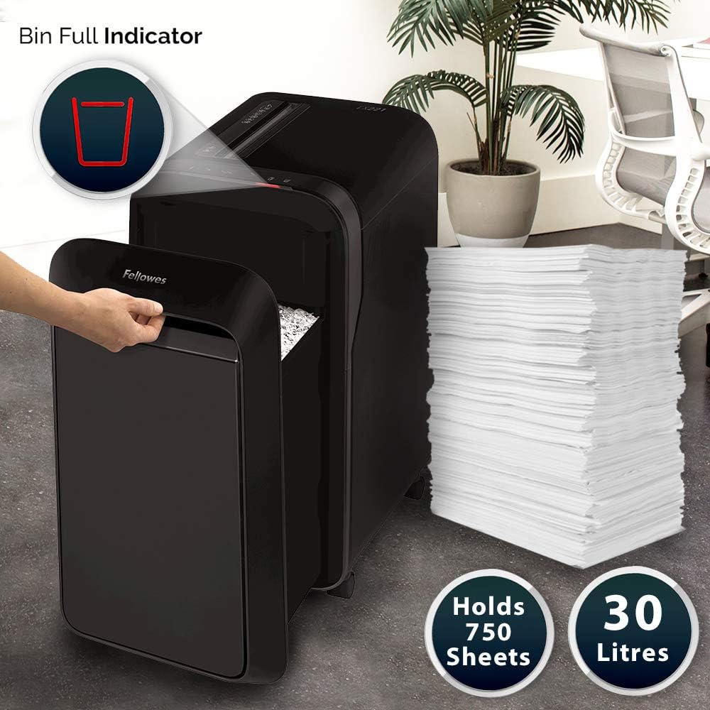 Fellowes 20 Sheet Paper Shredder for Office Use, 100% Jam Proof Micro Cut Shredder, LX221 Shreds for 25 Minutes - Image 5
