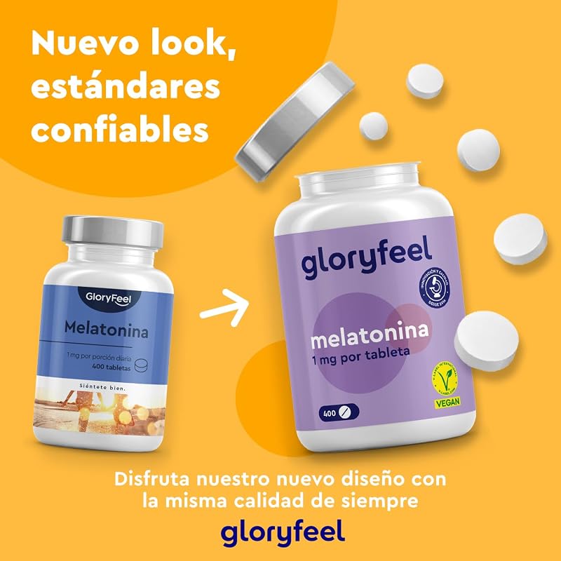Melatonina 400 Tabletas (+1 año), Altas dosis, Para dormir bien