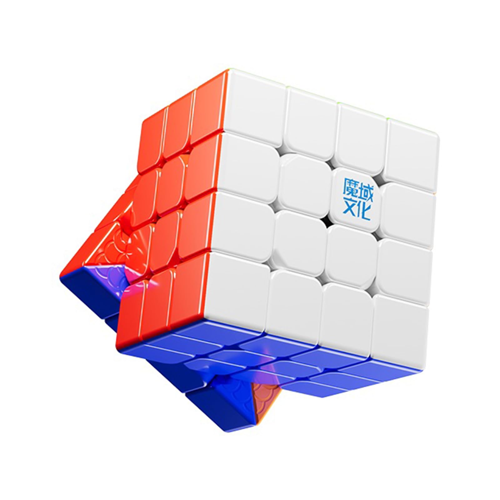 Moyu 4x4 Magic Cube Aosu V7 4X4X4 Magnetic SpeedCube 96 Magnets, Anti-Stick Design Adjustable Elasticity Stickerless Magnetic Cube (Single-Track version)