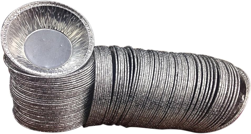 Wonque Disposable Aluminum Foil Egg Tart Lined Mold Cake Cases Cupcake Cake Cookie Pudding Mold,Baking Tool 50PCS