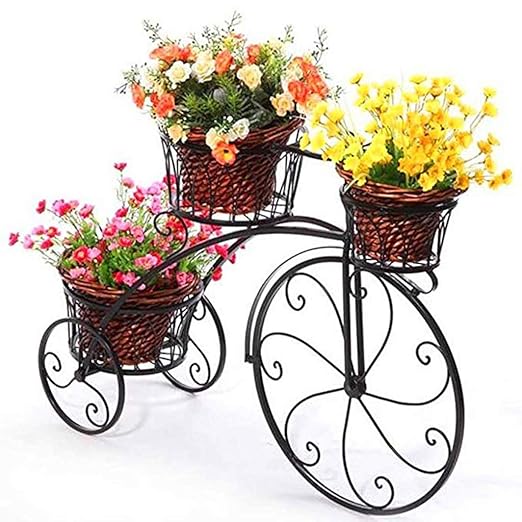 PequeñO JardíN De Flores Artificiales Bicicleta Hecha A Mano En ...