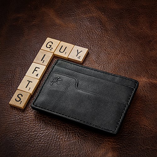 HOJ Co. Eastwood Money Clip Wallet-Front Pocket Wallet-Leather Covered Clip-Slim