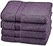 Amazon Brand – Pinzon 4 Piece Egyptian Cotton Bath Towels Set - Plum