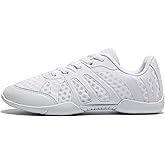 white Cheer Shoes for Womens Cheerleading shoes Girls Youth White Competition Cheerleading Gear Dance Shoe Sports Tennis Training Athletic Flats Breathable Soft comfortable kids cheer sneaker size