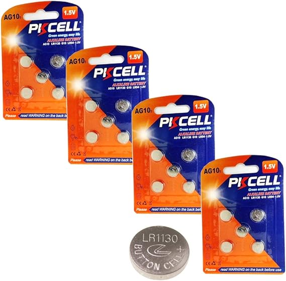 PKCELL LR1130 L1131 389 390 AG10 LR54 189 1.5V Button Cell Battery