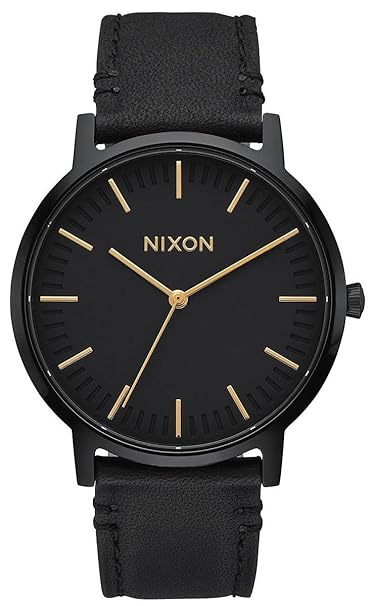 Nixon Unisex-Uhr Digital Quarz mit Lederarmband – A1058-1031-00