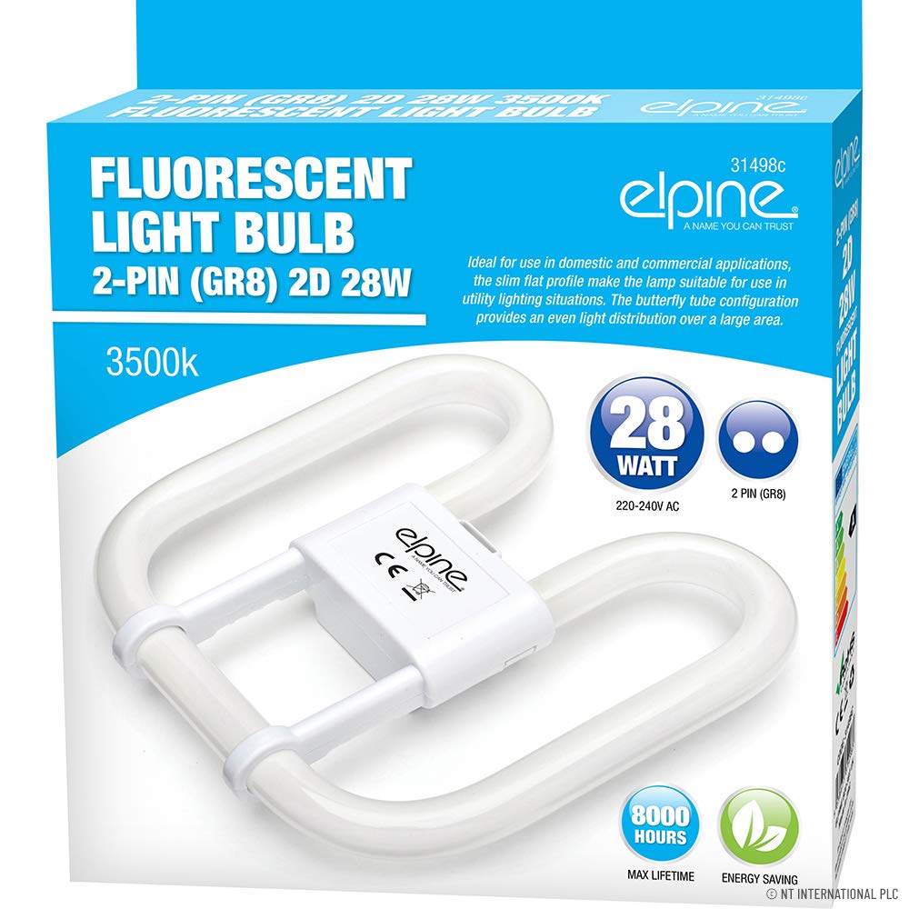 NT 2D Flourescent Tube, 3500K 2Pin 28W