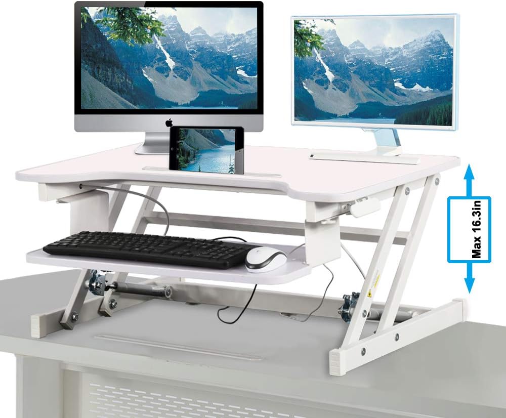 Best white sitting to standing desk