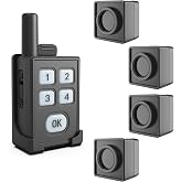 Perimeter Trip Alarm-Portable Camping Motion Sensor-1 Receiver+4 Sensors | Outdoor Wireless Motion Sensor&amp;Detector-Personal Security for Wildlife&amp;Stranger Alert(Camping,Hiking,Hunting,Fishing)