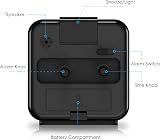 Brifit Silent Alarm Clock Bedside Battery Powered Large Display Black view 7
