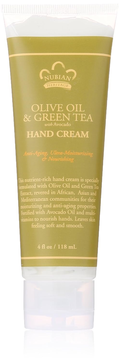 Nubian Heritage Hand Cream, Olive and Green Tea, 4 Ounce