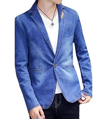 mens jean blazer