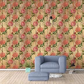 Wall Murals for Bedroom Flowers Collage Pattern Removable Wallpaper Peel and Stick Wall Stickers - 66x96 inches