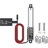 Justech 2"/50mm 64N/14.4lbs 12V Mini Linear Actuator IP54 Waterproof 15mm/s | High Speed Micro Linear Actuator with Built-in Limit Switch, Low Noise &le;50dB for DIY Robotics, Home Automation, Display Stand