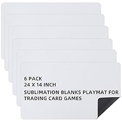 Yexiya 6 Pcs Playing Card Mat Sublimation Blanks