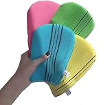 Omenluck 6pc Exfoliating Bath Mitts Remove Dead Skin Shower Scrub Cloth Towels view 5