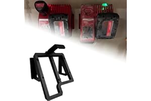 NATUHODE Power Tool Organizer, Compatible with Milwaukee M12/M18 Charger Wall Mount Securely Mounts Your Charger, for Garage & Workshop Organization, Saving Space and Keeping Your Tools Tidy (Black)
