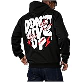 BEAUDRM Boy's Letter Graphic Hoodie Long Sleeve Hooded Sweatshirts Loose Pullover Tops Streetwear