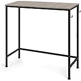Grey Farmhouse Narrow Console Table - Small Entryway & Hallway Table for Living Room, Foyer, Bedroom, Office
